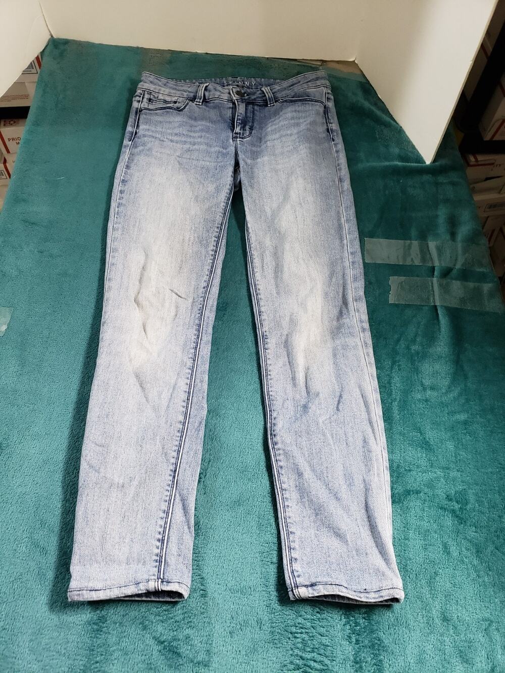 White House Black Market Jeans Size 0 Womens Blue Ladies Mid Rise Skinny